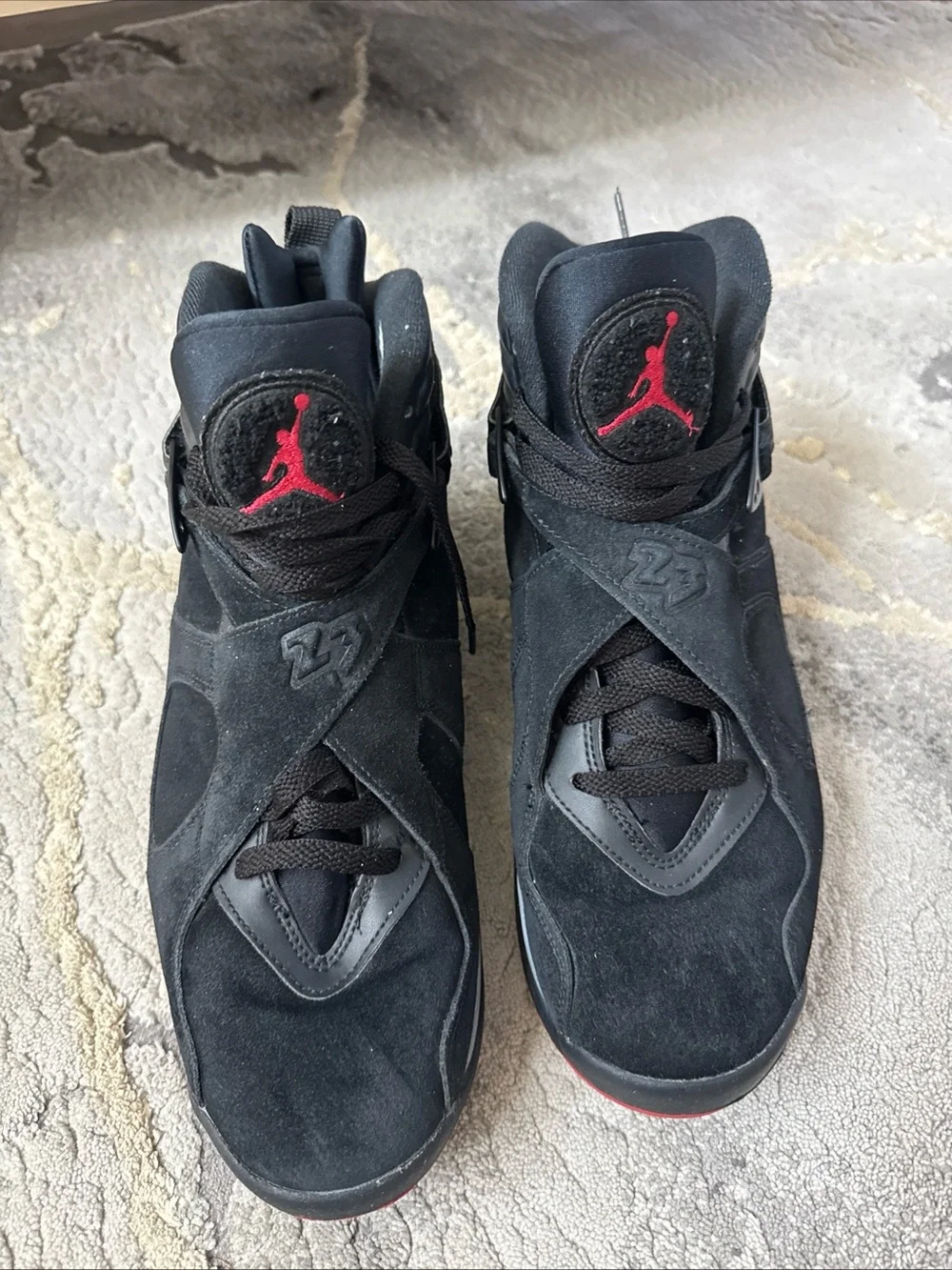 Nike Air Jordan 8 Retro Black Cement Bred 2017 Mens Size 10.5